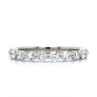 Platinum Single Prong Diamond Band