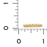 18K Yellow Gold Milgrain Diamond Band