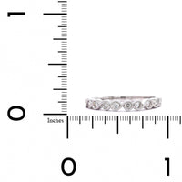 18K White Gold Milgrain Diamond Band