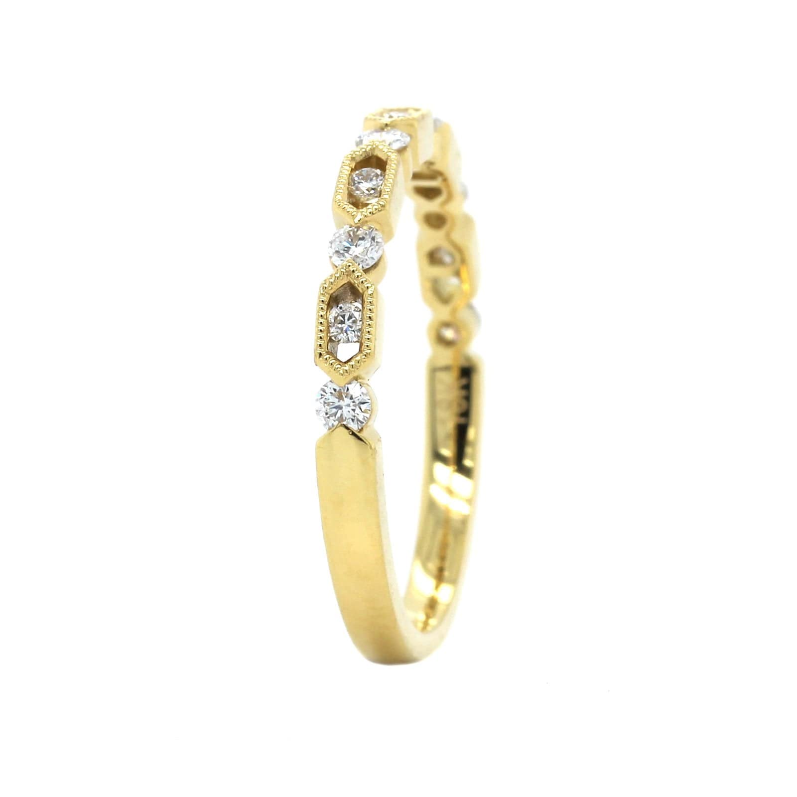 18K Yellow Gold Diamond Band