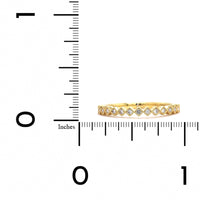 18K White Gold Milgrain Diamond Band