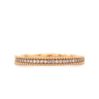 18K Rose Gold Milgrain Diamond Band
