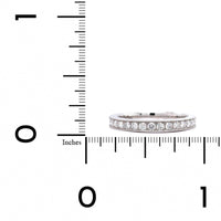 18K White Gold Milgrain Diamond Band