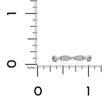 18K White Gold Diamond Twist Wedding Band