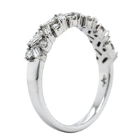 14K White Gold Baguette and Round Diamond Band, 14k white gold, Long's Jewelers