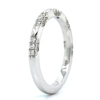 18K White Gold Cluster Diamond Band