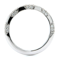 18K White Gold Cluster Diamond Band