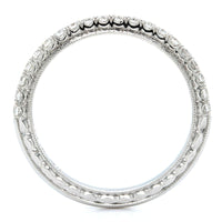 18K White Gold Prong Set Halfway Diamond Band