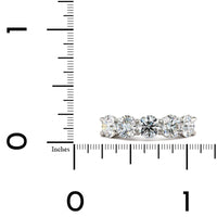 Platinum 5 Stone Shared Prong Diamond Band, Platinum Long's Jewelry