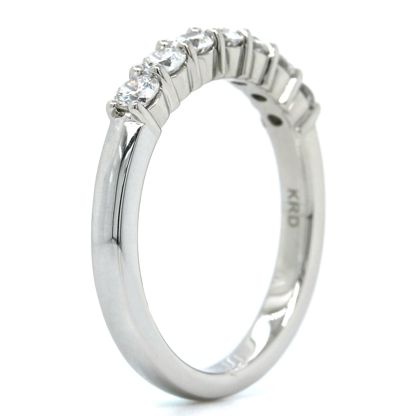 Platinum 7 Stone Shared Prong Diamond Band, Platinum, Long's Jewelers