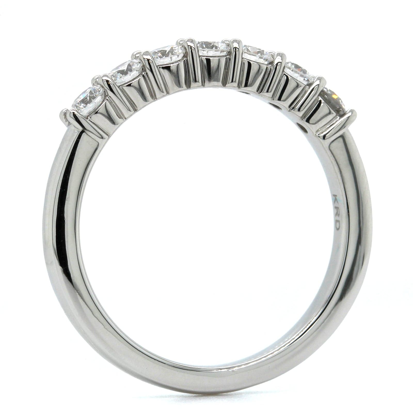 Platinum 7 Stone Shared Prong Diamond Band, Platinum, Long's Jewelers