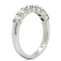 18K White Gold 7 Stone Shared Prong Diamond Band, 18k white gold, Long's Jewelers