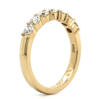 18K Yellow Gold 7 Stone Shared Prong Diamond Band, 18k yellow gold, Long's Jewelers
