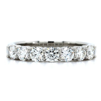 Platinum 7 Stone Shared Prong Diamond Band, Platinum, Long's Jewelers