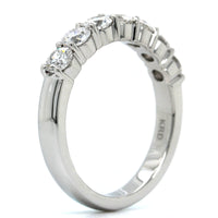 Platinum 7 Stone Shared Prong Diamond Band, Platinum, Long's Jewelers