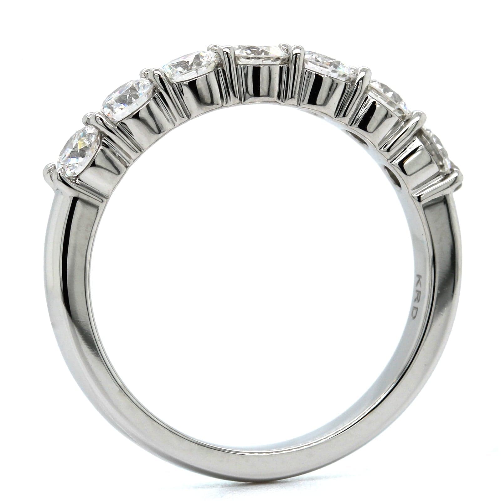 Platinum 7 Stone Shared Prong Diamond Band, Platinum, Long's Jewelers