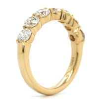 18K Yellow Gold 7 Stone Shared Prong Diamond Band, 18k yellow gold, Long's Jewelers