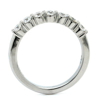 Platinum Shared Prong 7 Stone Diamond Band