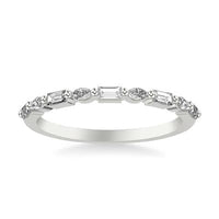 Platinum Baguette and Marquise Diamond Band, Long's Jewelers