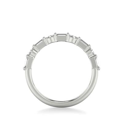 Platinum Baguette and Marquise Diamond Band, Long's Jewelers