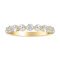 18K Yellow Gold Shared Prong Diamond Band