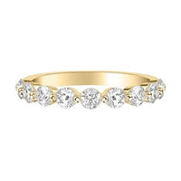18K Yellow Gold Shared Prong Diamond Band, Long's Jewelers