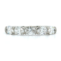 Etho Maria Platinum Oval Diamond X Prong Band
