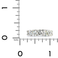 Platinum 5 Stone Shared Prong Diamond Band