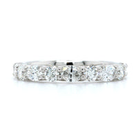Platinum Oval and Round Diamond Band