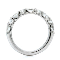 Platinum Oval and Round Diamond Band