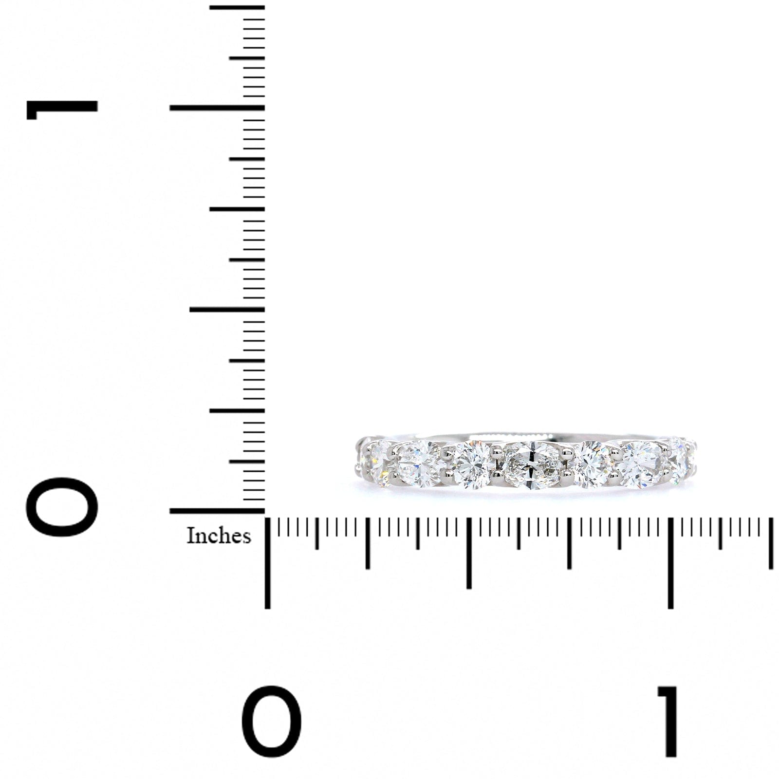 Platinum Oval and Round Diamond Band