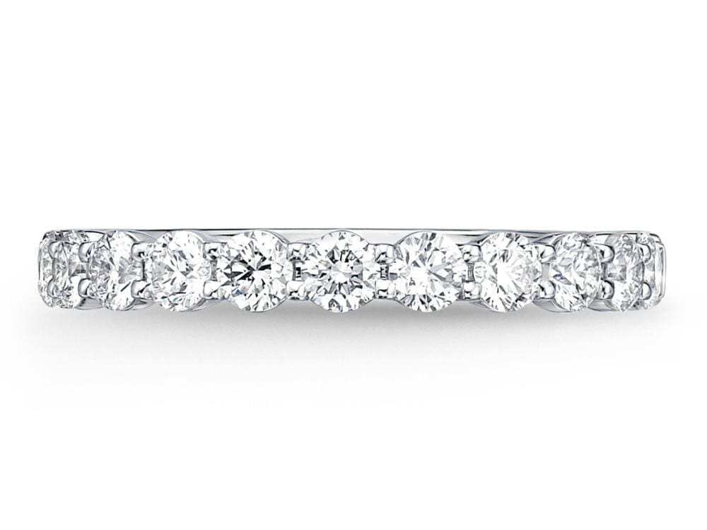 Platinum Petite Prong Diamond Band