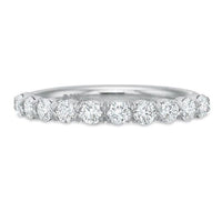 Platinum Prong Flush Set Diamond Band