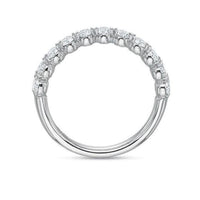 Platinum Prong Flush Set Diamond Band