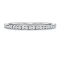 Platinum Prong Set Halfway Diamond Band