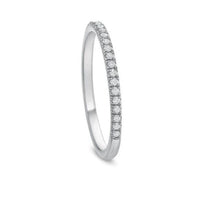 Platinum Prong Set Halfway Diamond Band