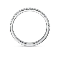 Platinum Prong Set Halfway Diamond Band