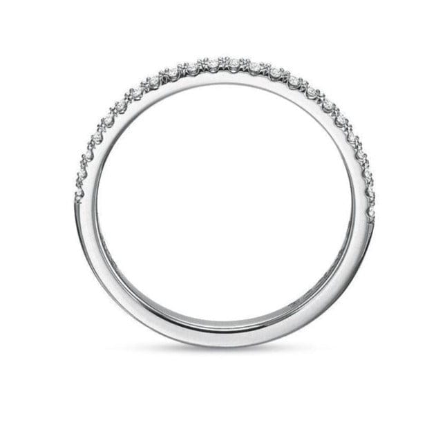 Platinum Prong Set Halfway Diamond Band