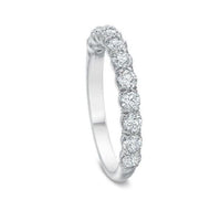 Platinum Prong Flush Set Diamond Band