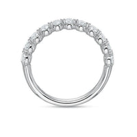 Platinum Prong Flush Set Diamond Band