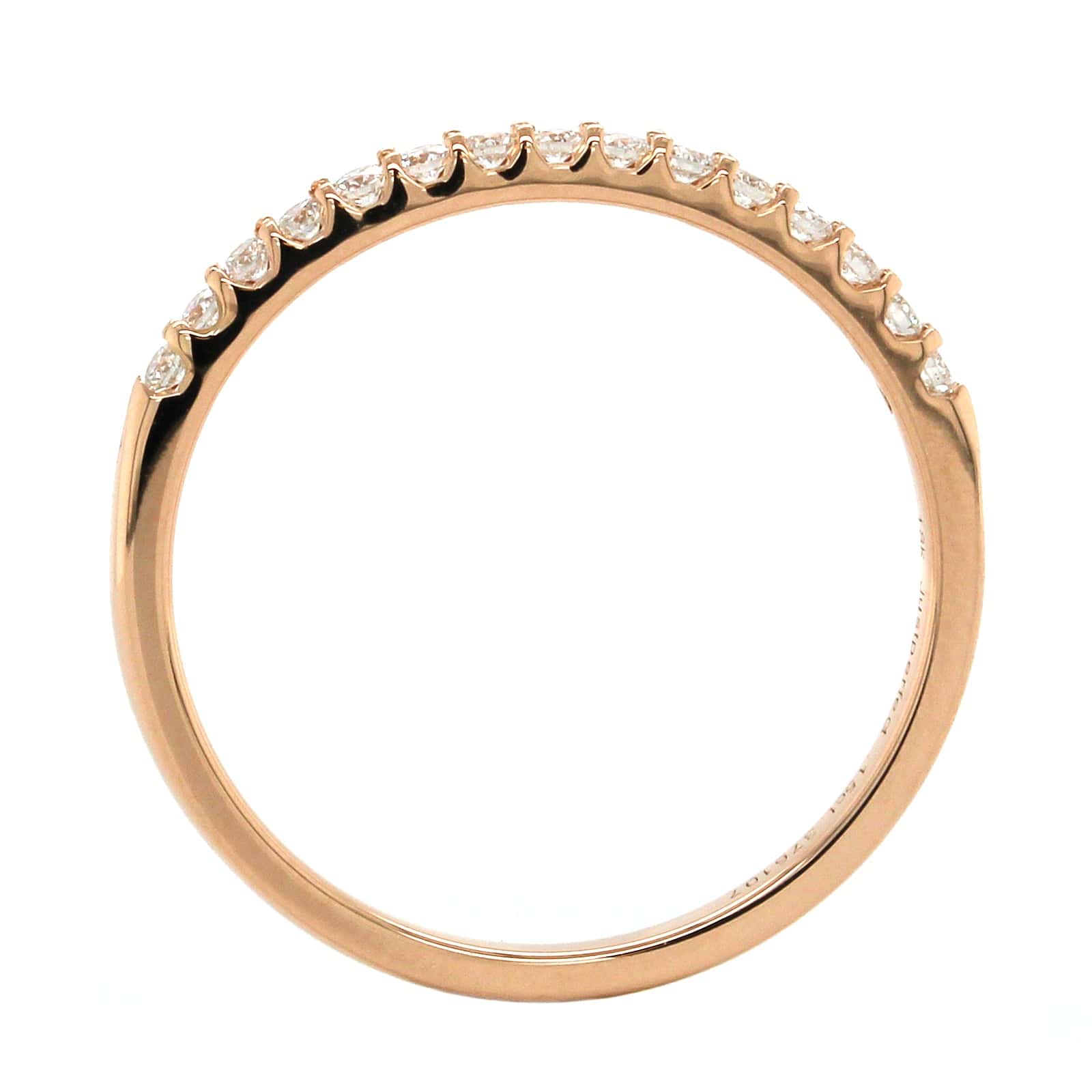 18K Rose Gold Shared Prong Diamond Band