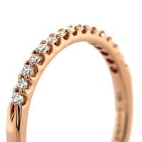 18K Rose Gold Shared Prong Diamond Band