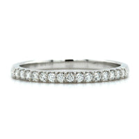18K White Gold Shared Prong Diamond Band