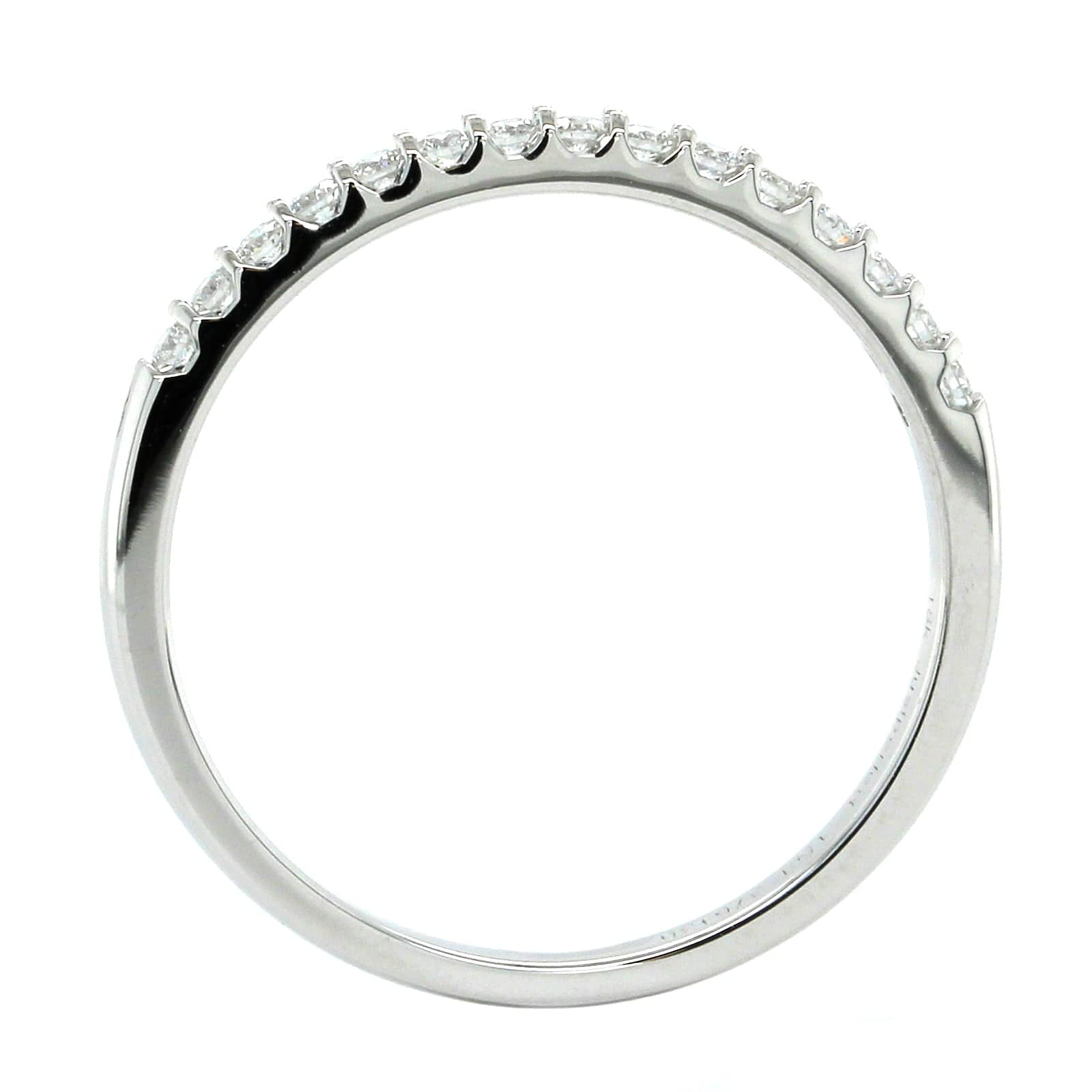 18K White Gold Shared Prong Diamond Band
