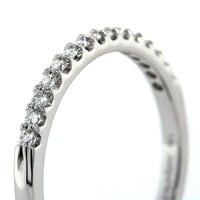 18K White Gold Shared Prong Diamond Band