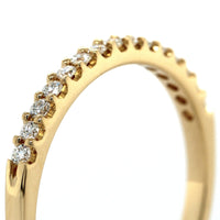 18K Yellow Gold Shared Prong Diamond Band