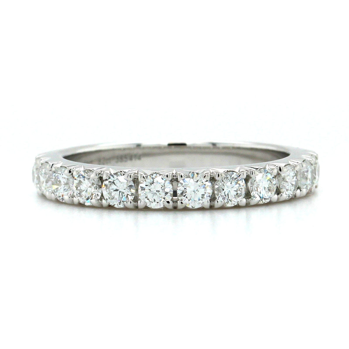 18K White Gold Prong Set Diamond Band