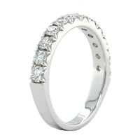18K White Gold Prong Set Diamond Band