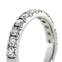 18K White Gold Prong Set Diamond Band