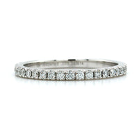 18K White Gold Prong Set Diamond Band